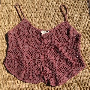 Knit spaghetti string top.